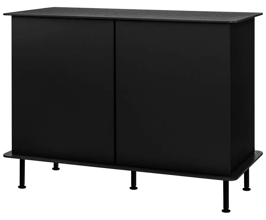 Čierna skriňa Suumo 120 × 50 × 88 cm