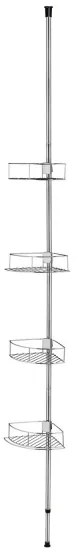 WENKO 21803100 – Rohová polica DOLCEDO 31 x 275 cm, nerez/lesklý chróm