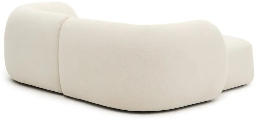 Krémová ženilková rohová pohovka (ľavý roh/s leňoškou) Martina – Kave Home