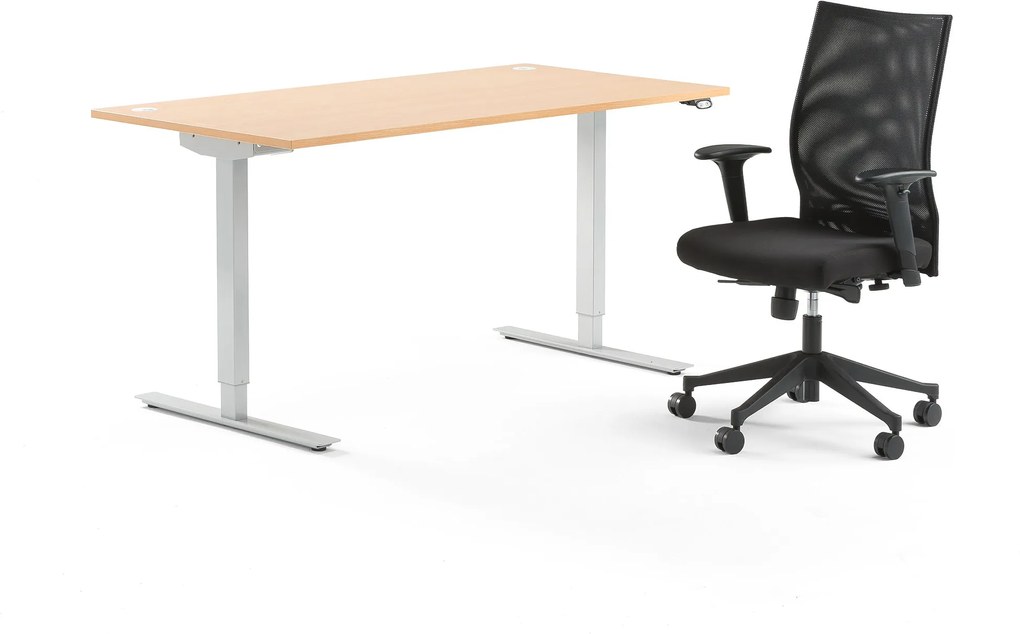 Kancelárska zostava: Stôl Flexus + kancelárska stolička Milton