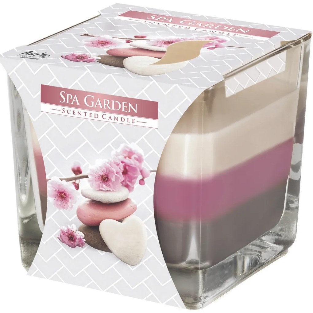 Vonná sviečka v skle Dúha Spa garden, 170 g