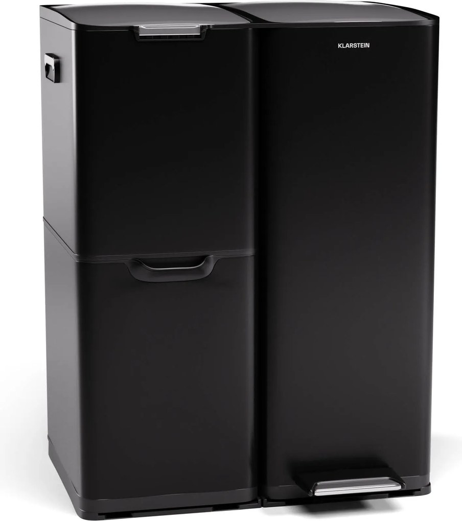 Klarstein Tiyo 3-v-1 odpadkový kôš 60 l, vyberateľné nádoby, Soft-Close