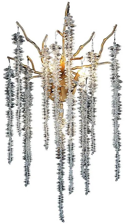 Krištáľové nástenné svietidlo 3xG9/40W/230V rose gold