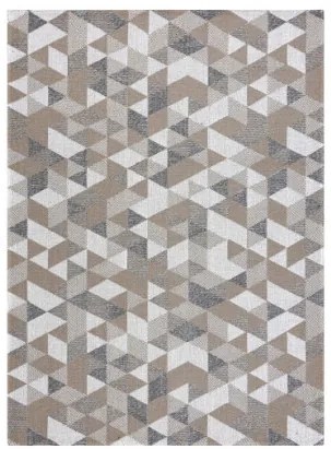 Koberec EKO SIZAL BOHO Casa Trojuholníky 2816 krém / taupe