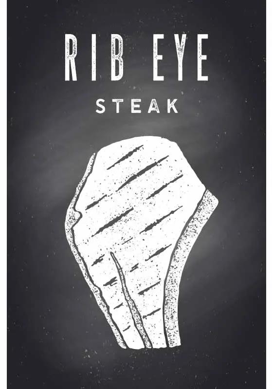 Ceduľa Steak Rib Eye 40 x 30 cm