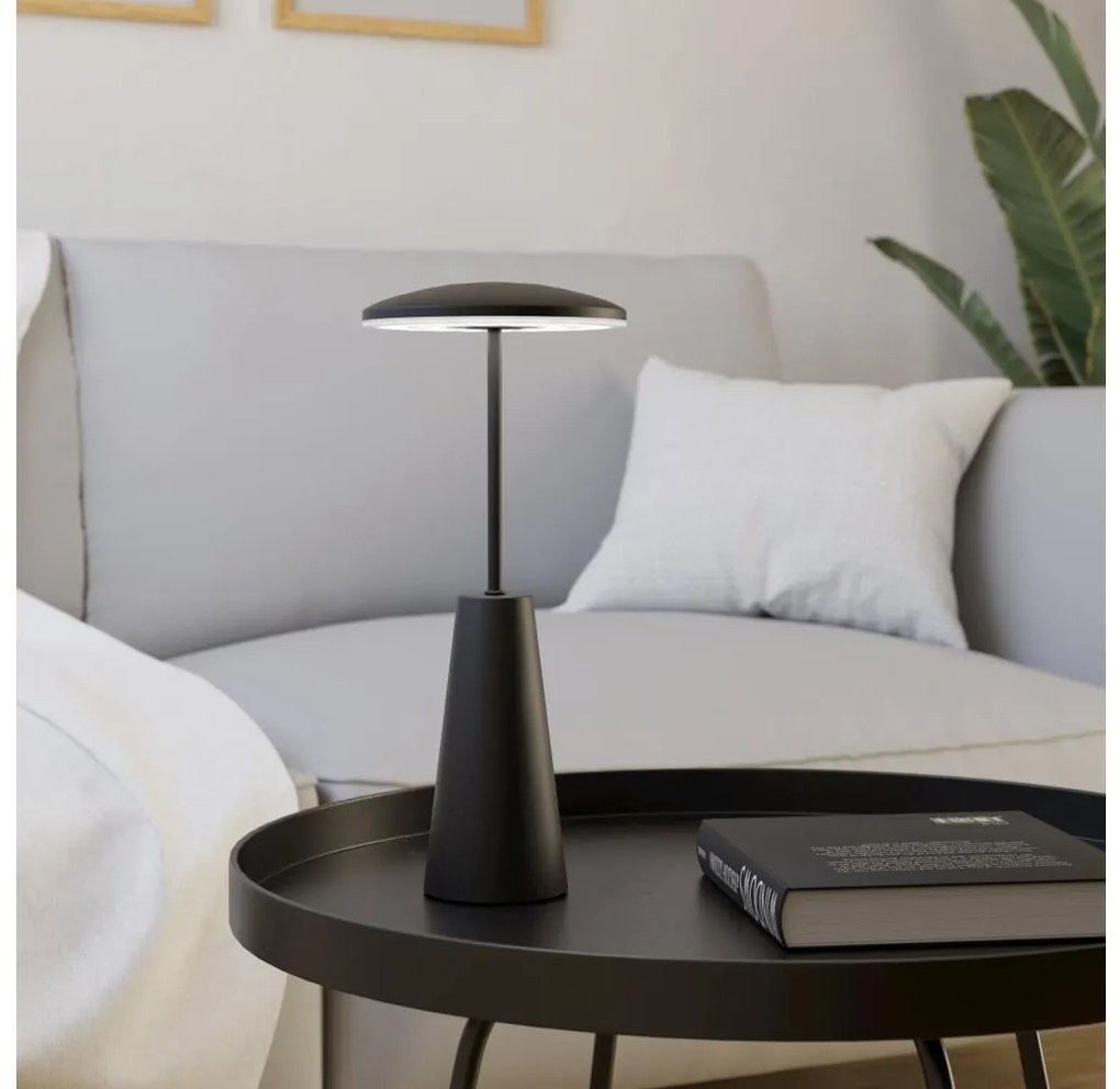 Eglo 900925 - LED Stmievateľná vonkajšia lampa PICCOLA 2,8W/5V 5200mAh IP54 čierna