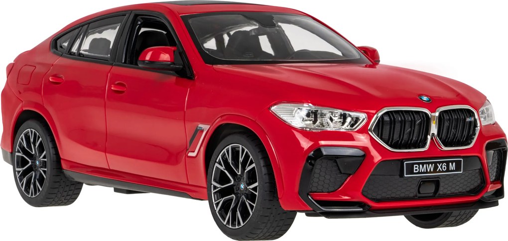 BMW X6 M červený RASTAR model 1:14 Auto na diaľkové ovládanie + 2,4 GHz diaľkové ovládanie