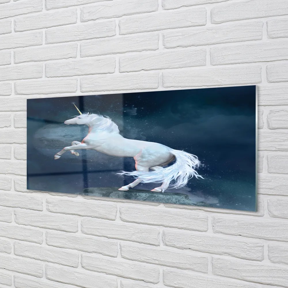 Obraz plexi Unicorn planét sky 120x60 cm