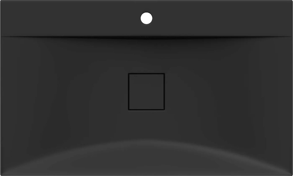 Mexen Poli, umývadlo na dosku z konglomerátu 1/O 80 x 48 cm, čierna matná, 23028071