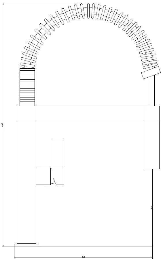 Gamma SPIRAL NEW, kuchynská batéria s 2-funčným výtokom, grafitová, GMA-BSLN-GM