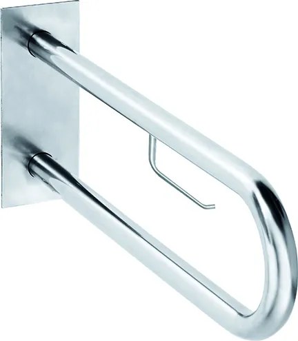 Bemeta Design HELP: Madlo, 750 mm, v tvare U, s držiakom TP, s krytkou, nerez, lesk - 301807301