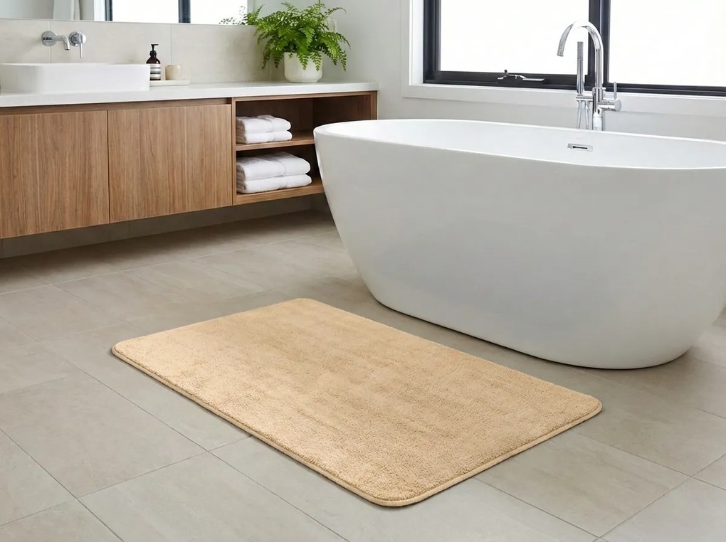 Kúpeľňová predložka TRIVORA 60x100 cm béžová