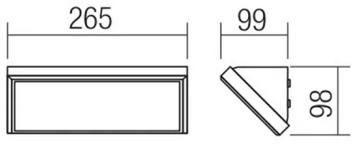 Redo 90159 - LED Vonkajšie nástenné svietidlo MAKO 1xLED/12W/230V IP65