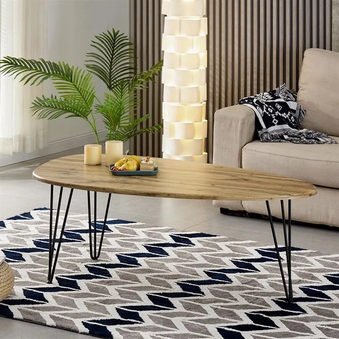 Autronic BONTEC Konferenčný stolík 120x67cm, mdf, divoký dub, AF-3014 OAK Farba: Biela