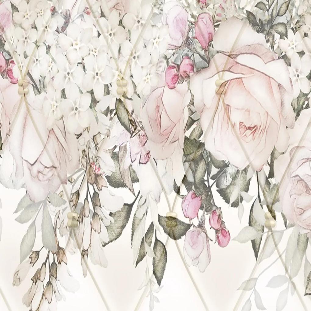 Ozdobný paraván Růže Příroda Květiny - 180x170 cm, päťdielny, obojstranný paraván 360°
