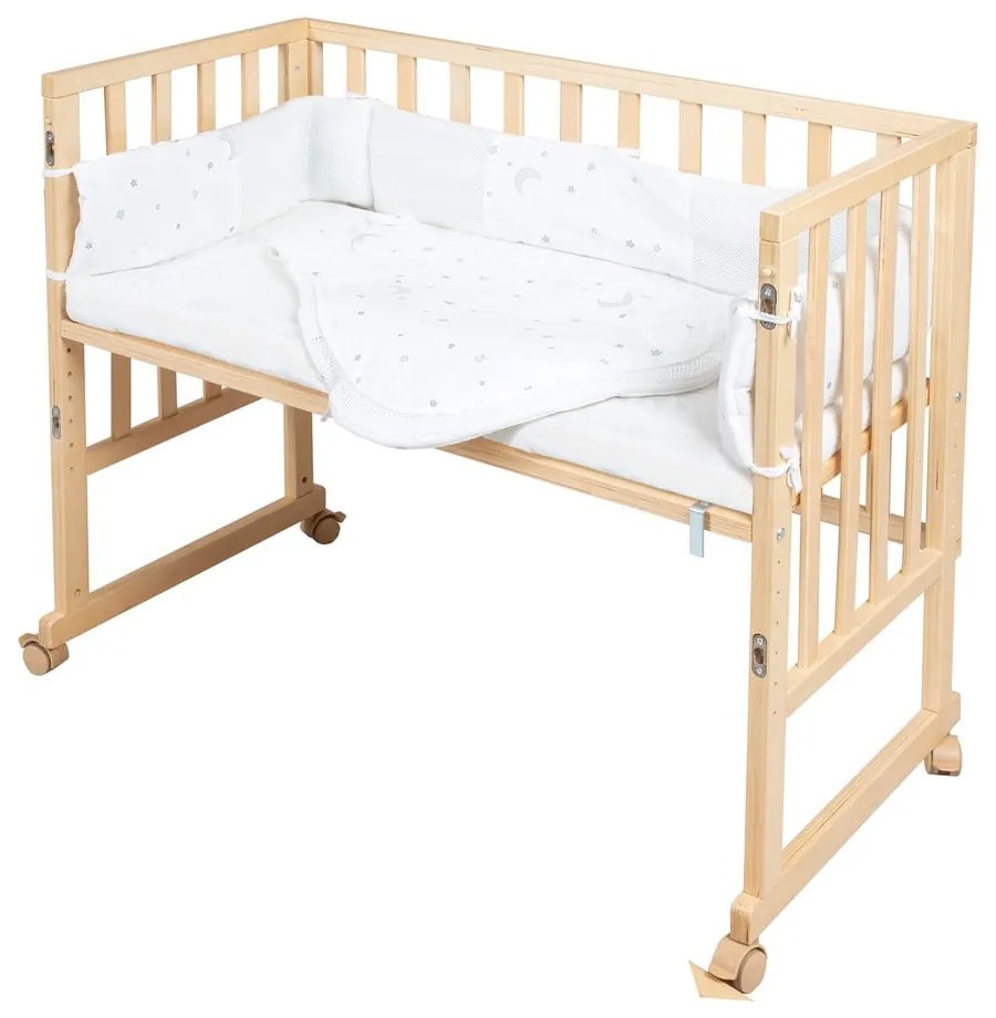 Postieľka na kolieskach 90x45 cm v prírodnej farbe Star Magic – Roba