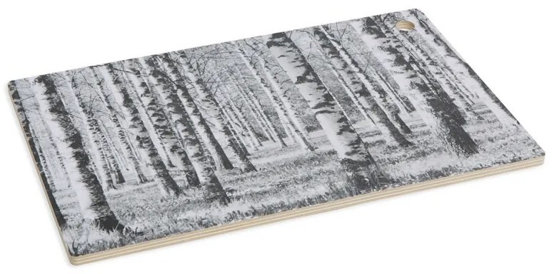 Doska Birch Forest 35x22cm, čierno-biela