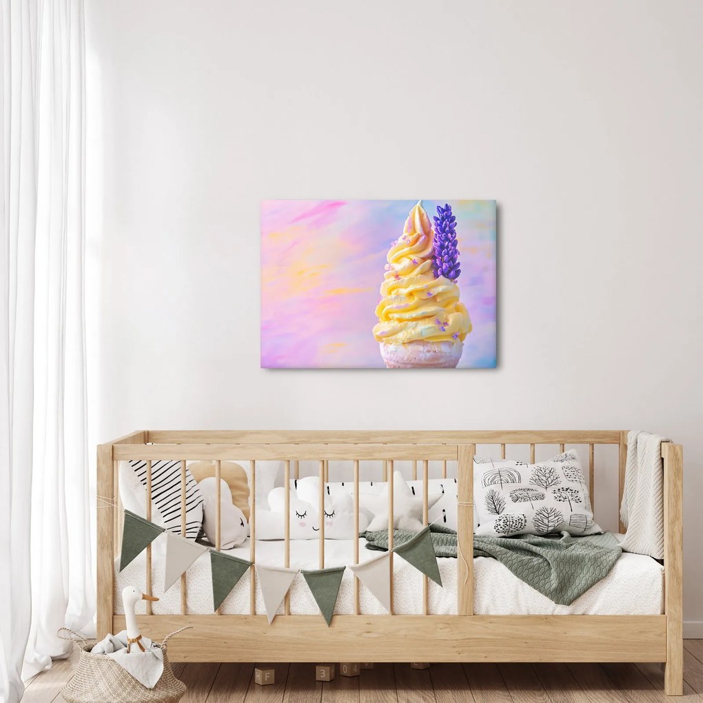Obraz - Zmrzlina s levanduľou (70x50 cm)