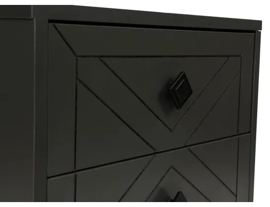 Nočný stolík LUNA 55x50 cm antracit/čierna