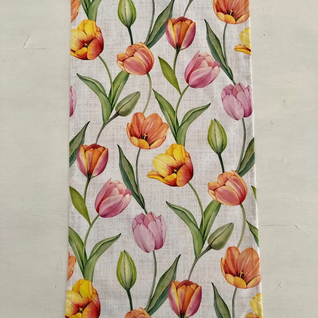 Behúň obrus 135x40 cm Tulipány