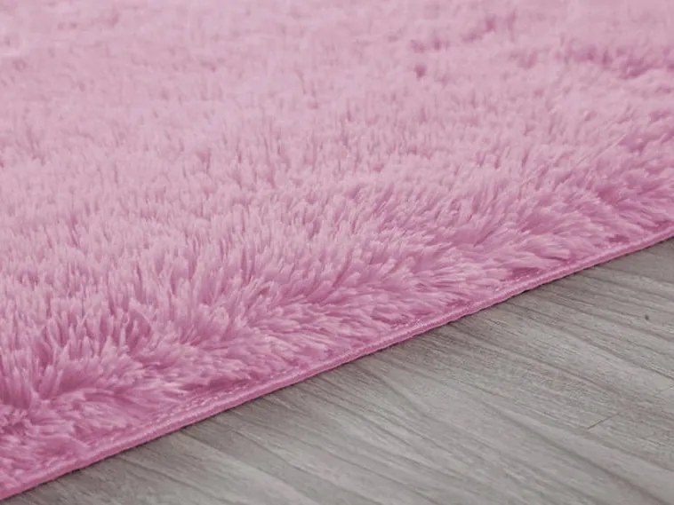 TZ Ružový obdĺžnikový shaggy koberec Lana Rozmer: 160x220