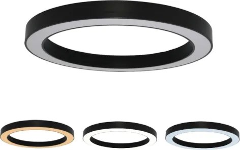 LED stropné svietidlo 115 W / 230 V, s prepínateľnou teplotou svetla 3000/4000/6500 K, priemer 120 cm, čierne