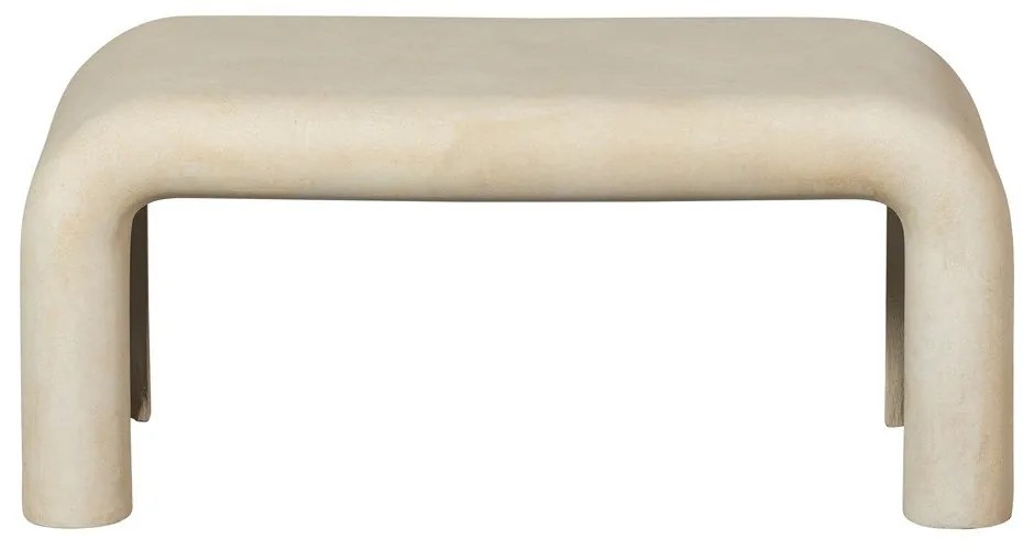 Krémové konferenčné stolíky v súprave 2 ks v dekore kameňa 42x92 cm Stani – WOOOD