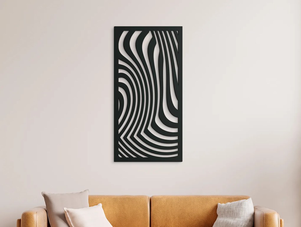 drevko Minimalistický obraz Vzor zebry Rozmer obrazu: 44,5 x 22 cm, Farba dekorácie: Čierna