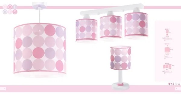 Dalber 62002S - Detský luster COLORS 1xE27/60W/230V