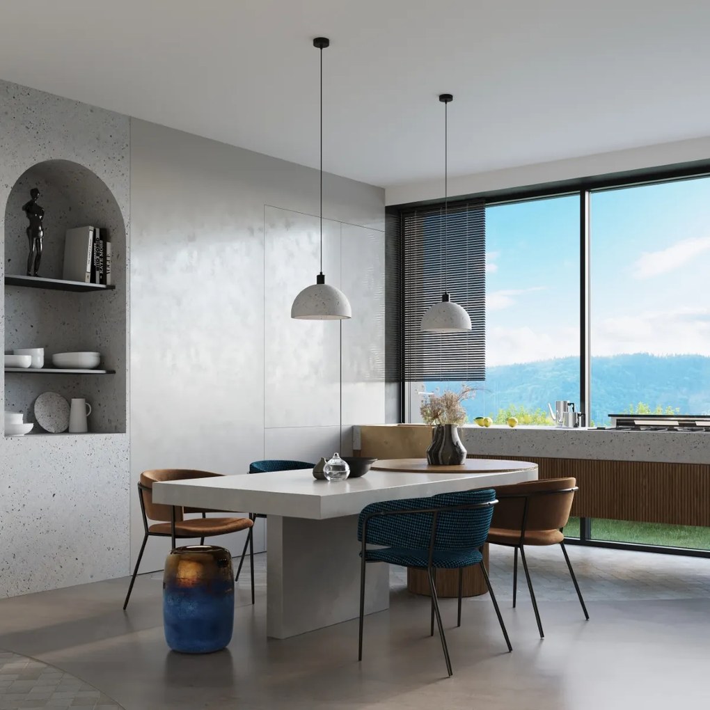 Závesné svietidlo Pablito, 1x betónové tienidlo