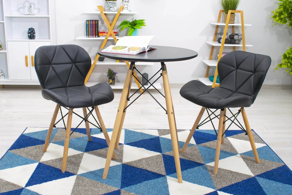 Dekorstudio Okrúhly jedálenský stôl TODI 60cm - čierny