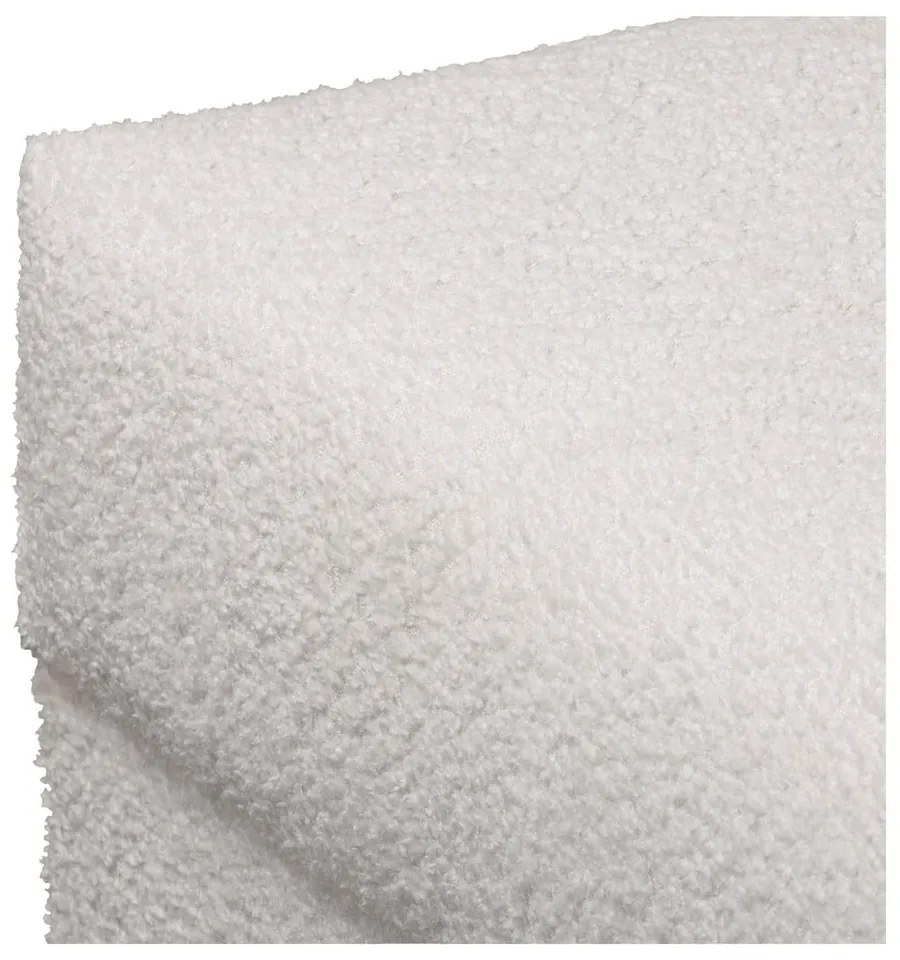 Biely taburet z textílie buklé Ariella – Ropez