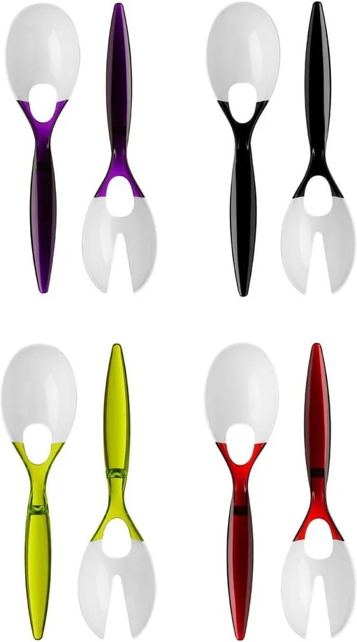 Červený šalátový príbor Premier Housewares