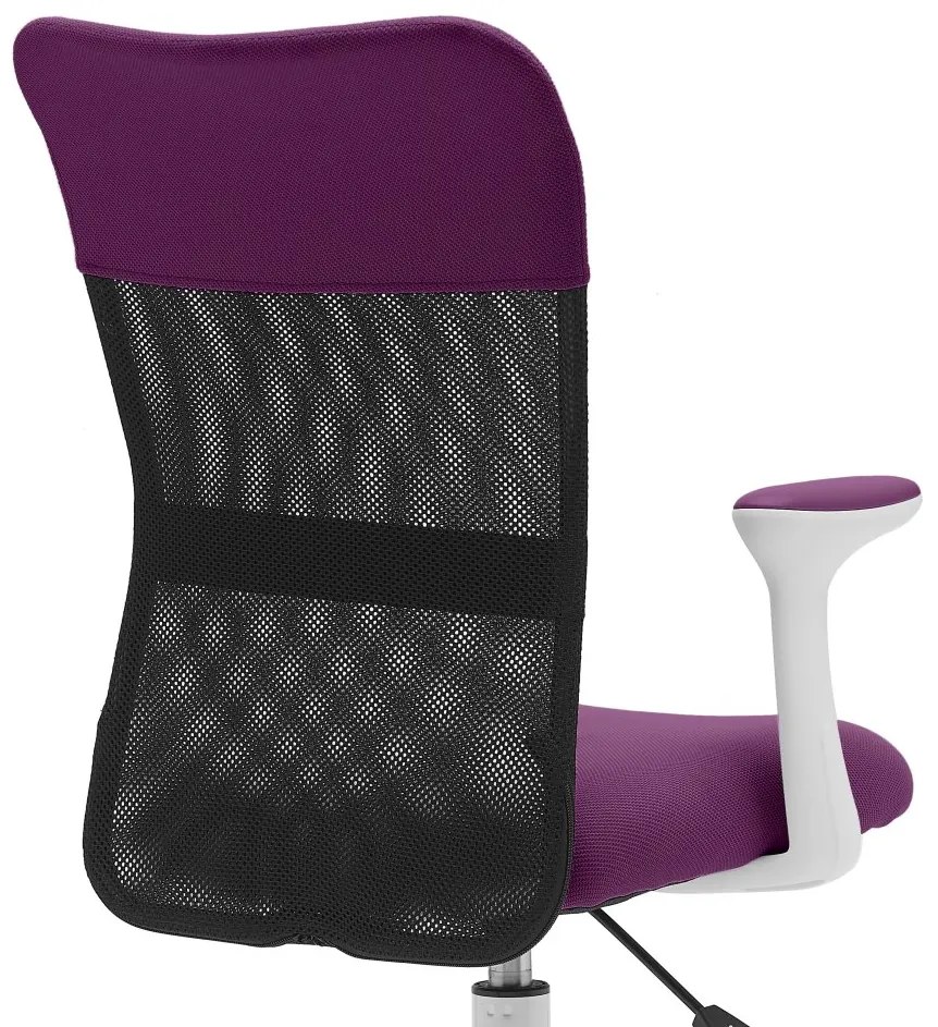 Detská stolička Neoseat MONKEY WHITE s podnožou — látka, biela / fialová
