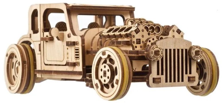 Ugears 3D drevené mechanické puzzle The Hot Rod Furious