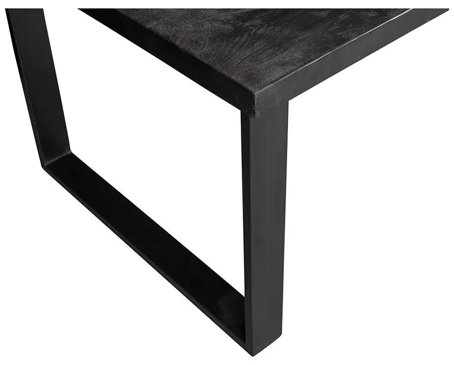Jedálenský stôl z mangového dreva Cleveland Black obdĺžnik 300x100 cm Mahom