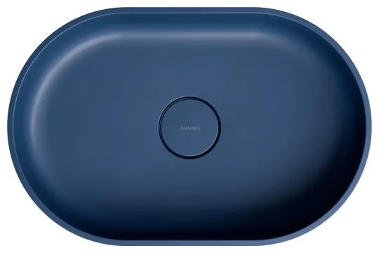 OMNIRES OVOUNMB - Umyvadlo OVO 55x36 cm dolomit/matná modrá