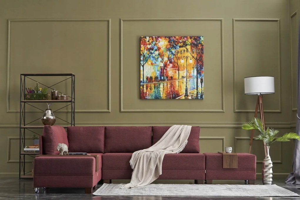 Rohová sedačka Flay 1 (hnedá) (L)