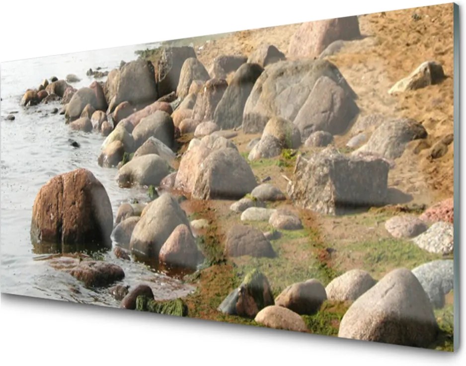 Obraz na skle Kameny moře krajina
