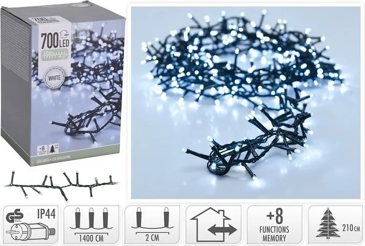Svetelná vianočná reťaz Twinkle 14 m, 700 LED