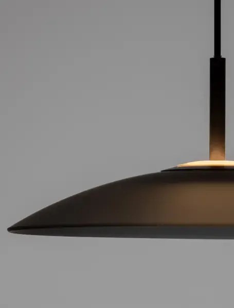 LED čierno-dymový dizajnový luster Polifemo 40