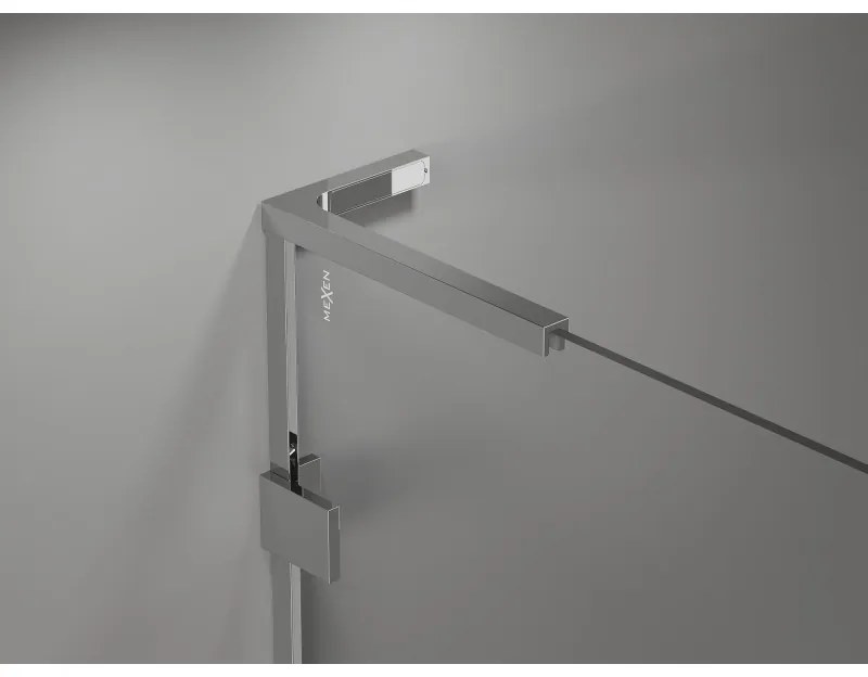 Mexen Lunar-B L pravý výklopný sprchový kút 75 x 70 cm, číre sklo, chrómová, 832L-075-070-01-00-P