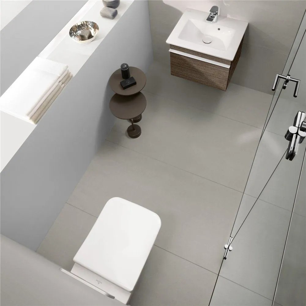 VILLEROY &amp; BOCH Venticello WC sedátko s poklopom SlimSeat Line, s funkciou QuickRelease a Softclosing, biela alpská, 9M80S101