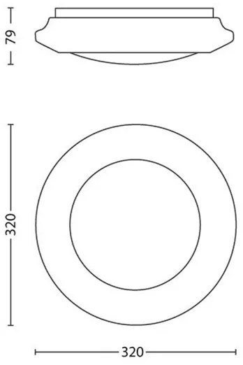 Philips 33362/31/16 - LED Stropné svietidlo MYLIVING CINNABAR LED/16W/230V 2700K