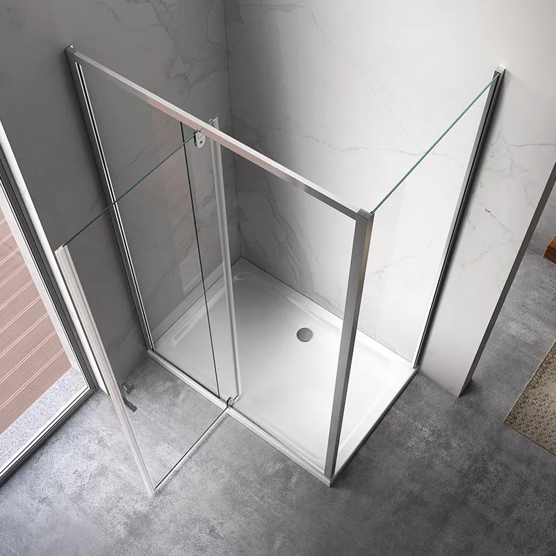 BPS-koupelny Obdĺžnikový sprchovací kút HYD-OK07D 120x100 chróm/transparent - bez vaničky
