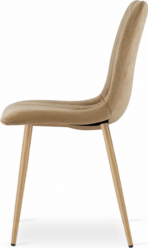 AKCIA Hnedá zamatová stolička LAVA II. akosť