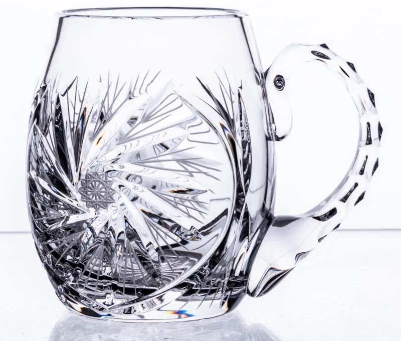 Onte Crystal Bohemia Crystal ručne brúsený pivný polliter Veterník 1KS