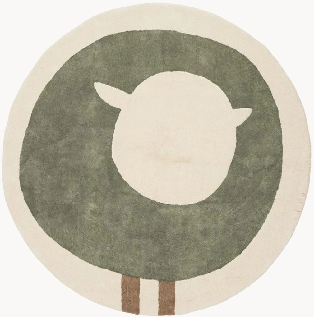 Ručne všívaný detský koberec Sheep Khaki