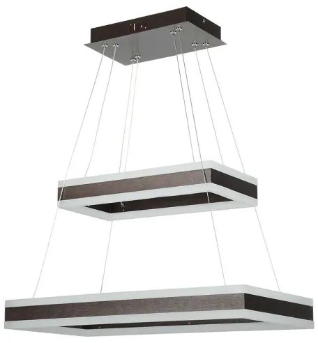 LED Stmievateľný luster na lanku LED/113W/230V 3000K hnedá