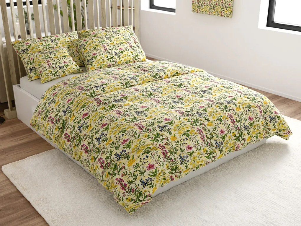 Krepové obliečky HERBELLE farebné Rozmer obliečky: 70 x 90 cm | 140 x 200 cm